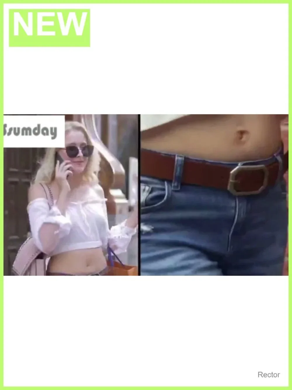 Women's Reversible Leather Belt with Vintage Silver Buckle
